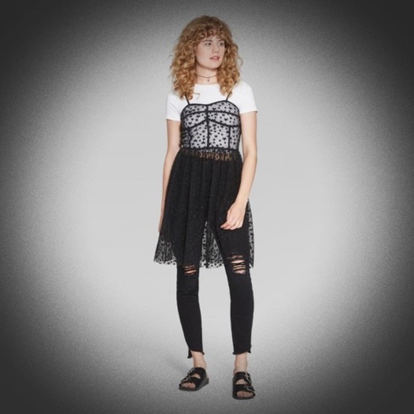sheer black star dress